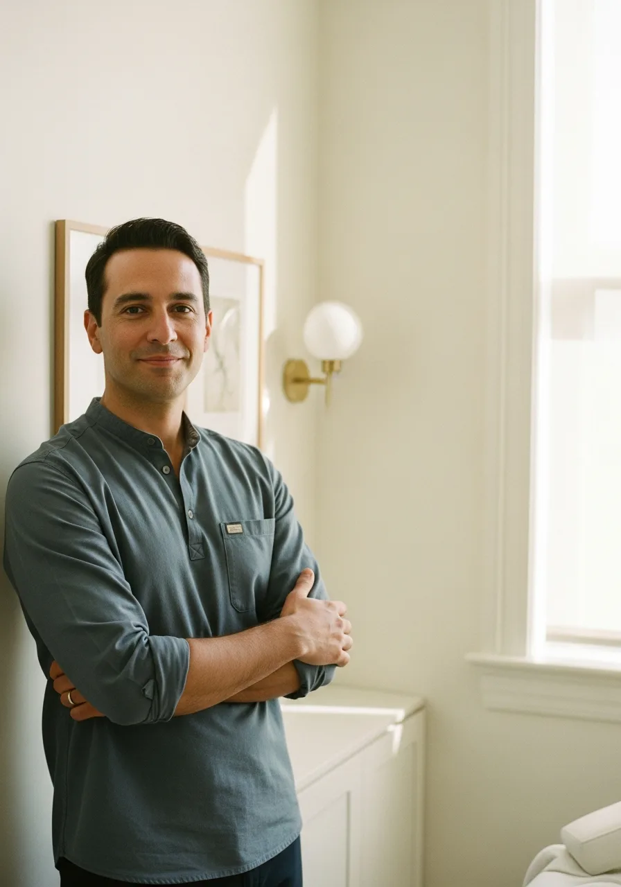 Independent practice owner in his clinic