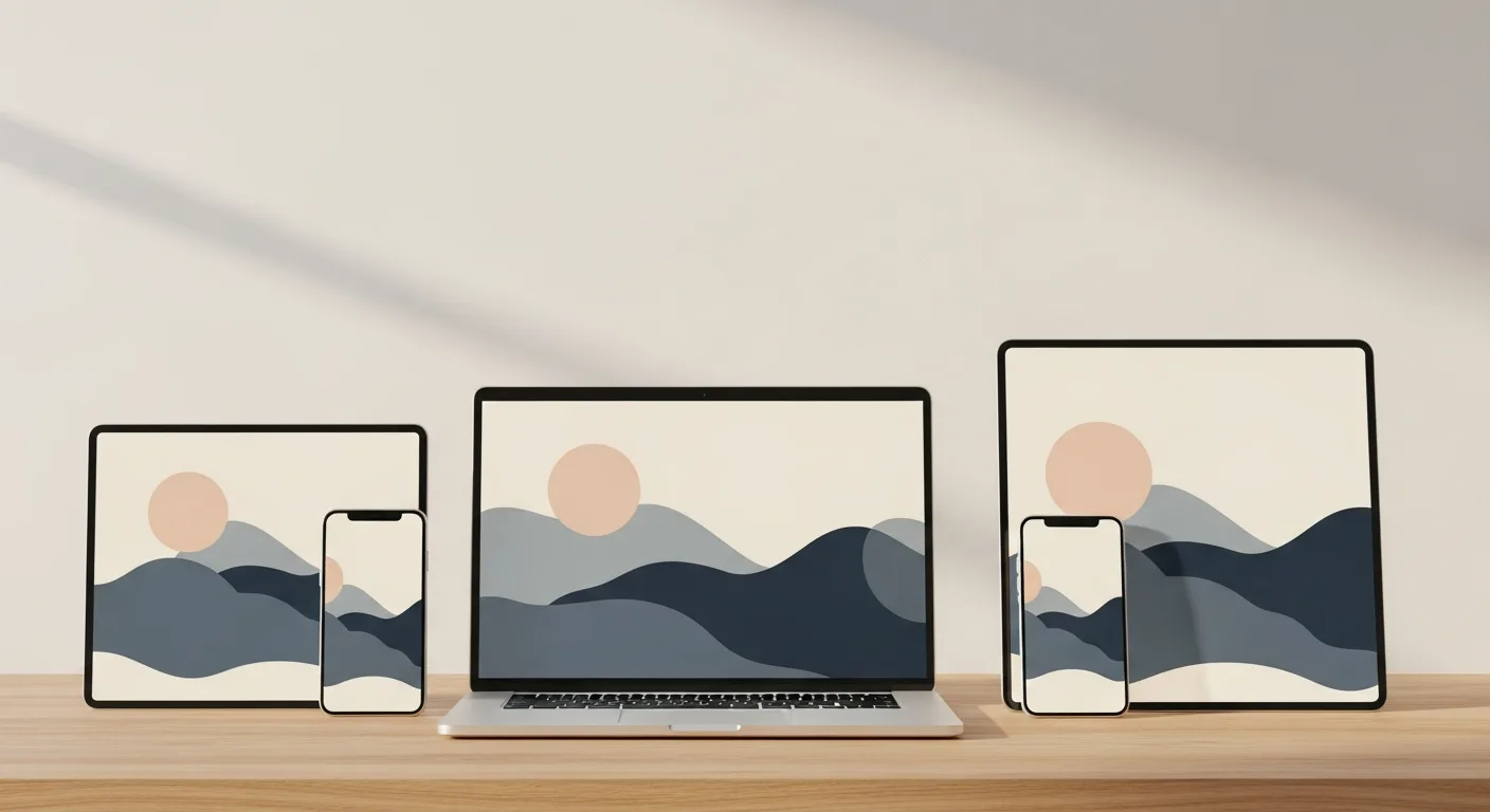 One consistent brand experience rendered across laptop, tablet, and phone screens